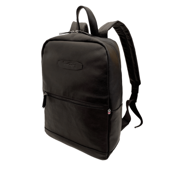 Backpack Coupé 100% LEATHER- White Label- Black Color